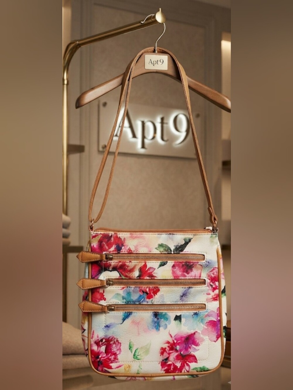 Rare & Retired: Apt. 9 Floral Multi-Zip Crossbody Bag